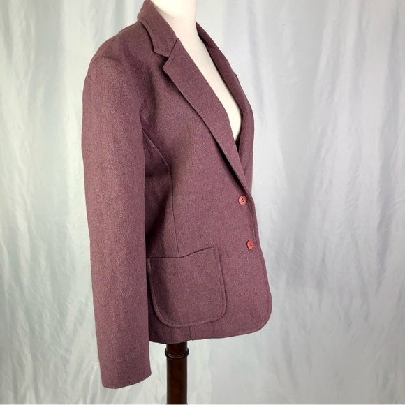 rrrruss vintage mauve wool blazer made in USA Union made 16 - Picture 4 of 10